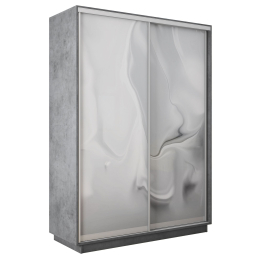 Шкаф-купе Экспресс 2-х дверный Фотопечать Шелк Стекла 160х60х240