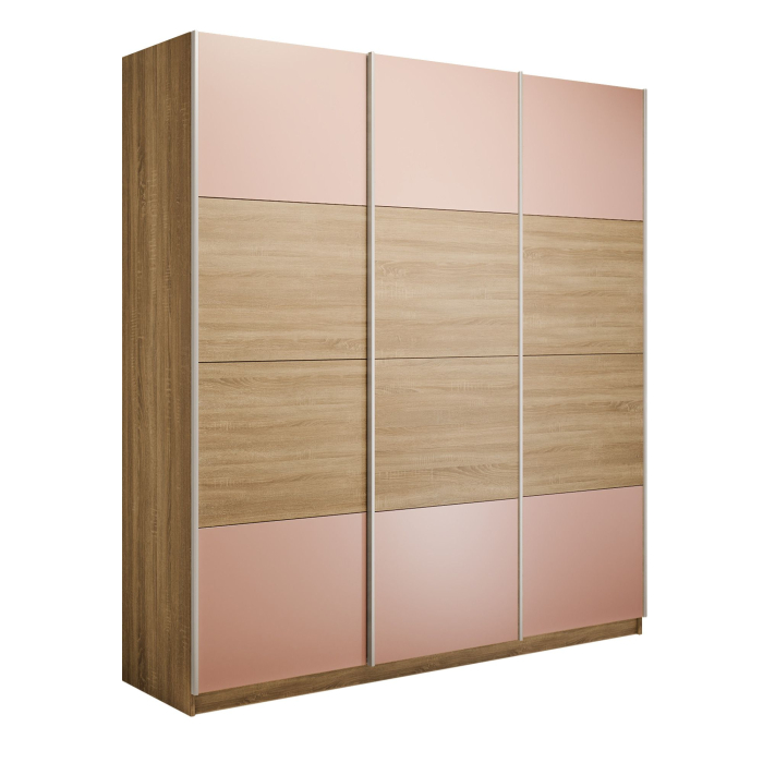 Шкафы-купе 3-х дверные, Шкаф-купе Эста 3-х дверный ДСП/Стекла пудра/Доводчик 270х66х240