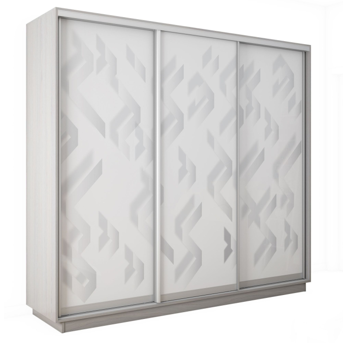 Шкафы-купе 3-х дверные, Шкаф-купе Экспресс 3-х дверный Фотопечать Ленты Стекла 240х60х220