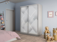 Шкафы-купе 2-х дверные, Шкаф-купе Экспресс 2-х дверный Фотопечать Квадрат Стекла 120х45х220