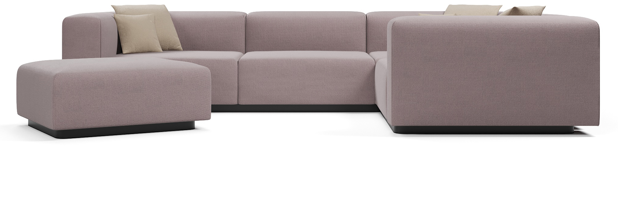 Диваны угловые в гостиную, Диван угловой модульный нераскладной Наполи 3, велюр