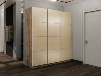 Шкаф-купе Прайм 3-х дверный Стекла фисташка/Доводчики 180х57х230