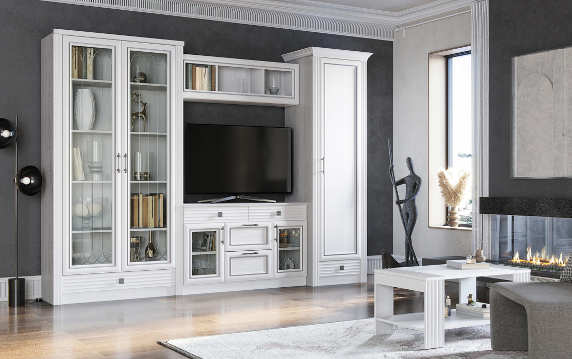 Для одежды, Шкаф угловой Орлеан №837, ясень белый