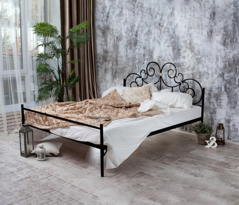 Кованые кровати, Кованая кровать Афина 1.6 с одной спинкой